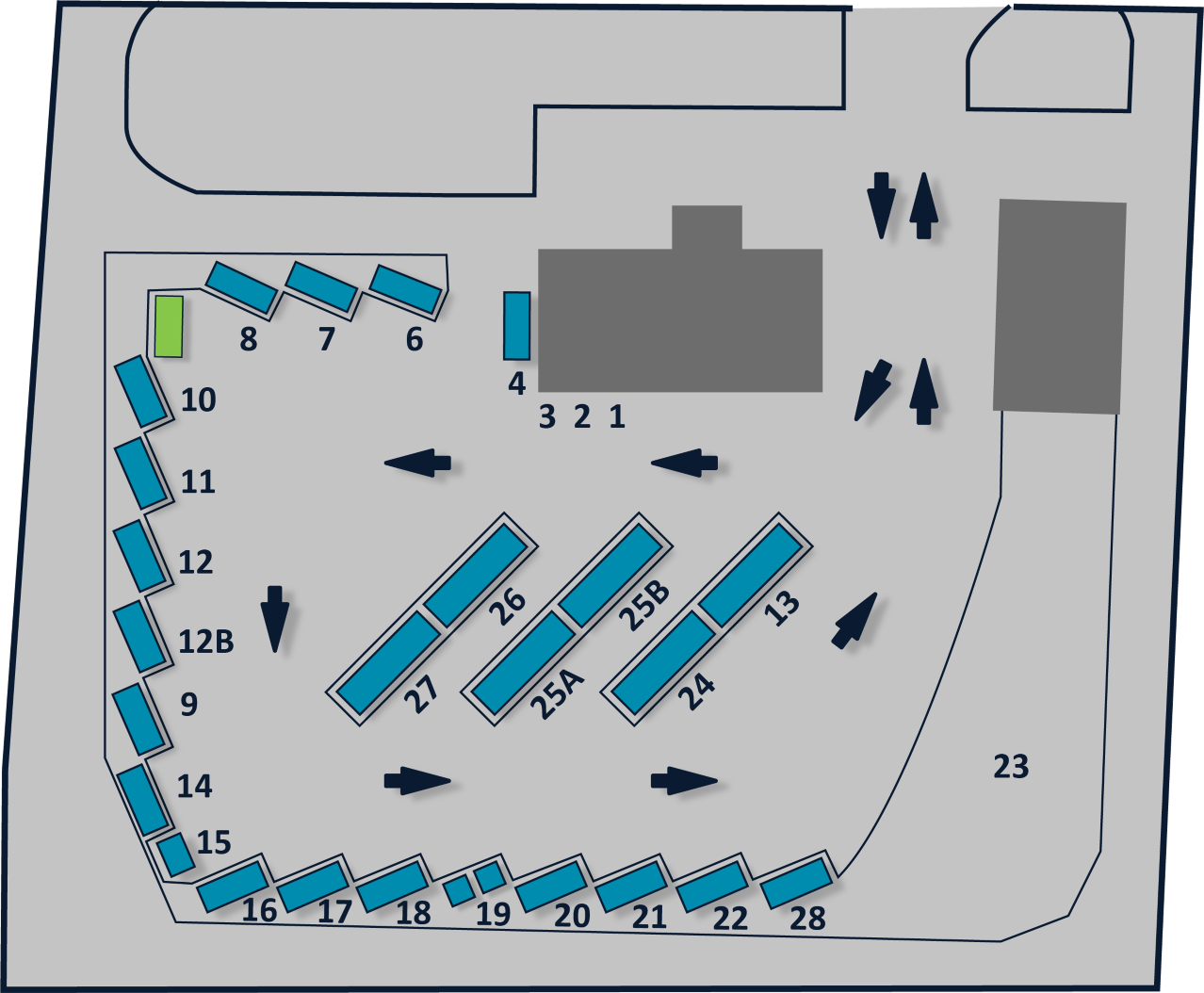 Oversigtskort over Lemvig Genbrugsplads.