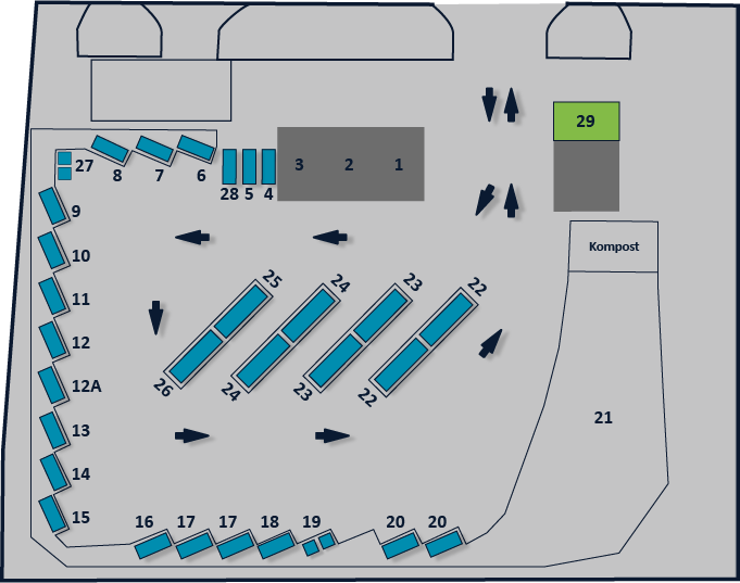 Oversigtskort over Struer Genbrugsplads.