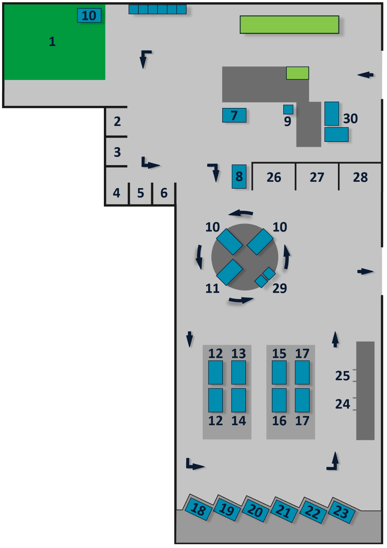 Oversigtskort over Skive Genbrugsplads.