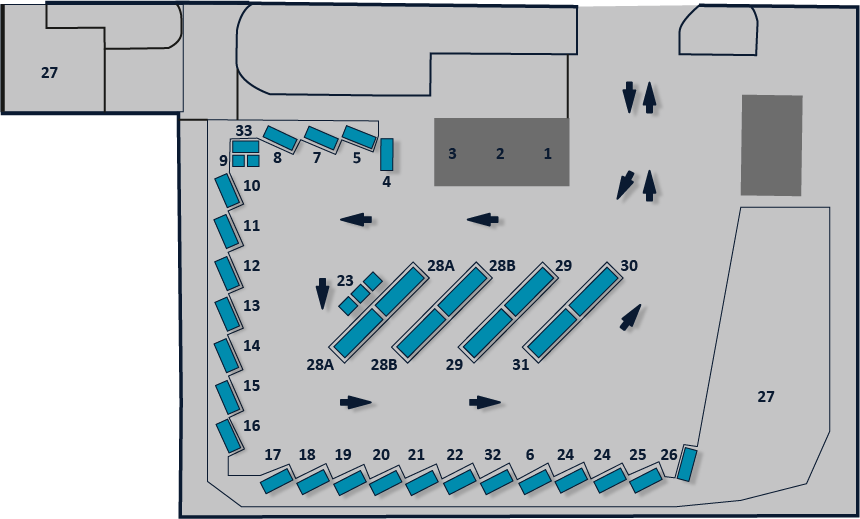 Oversigtskort over Kåstrup Genbrugsplads.