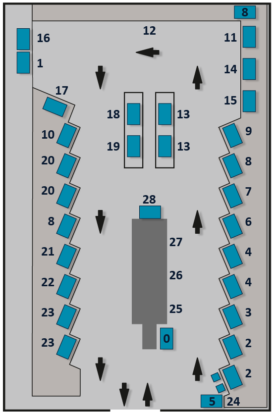 Oversigtskort over Holstebro Genbrugsplads.