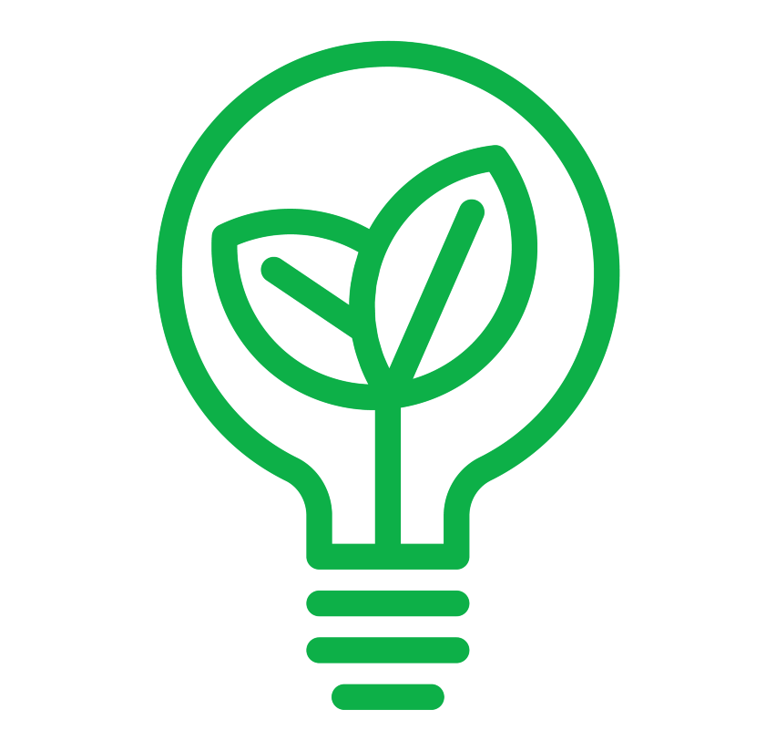 Grøn tankegang ikon