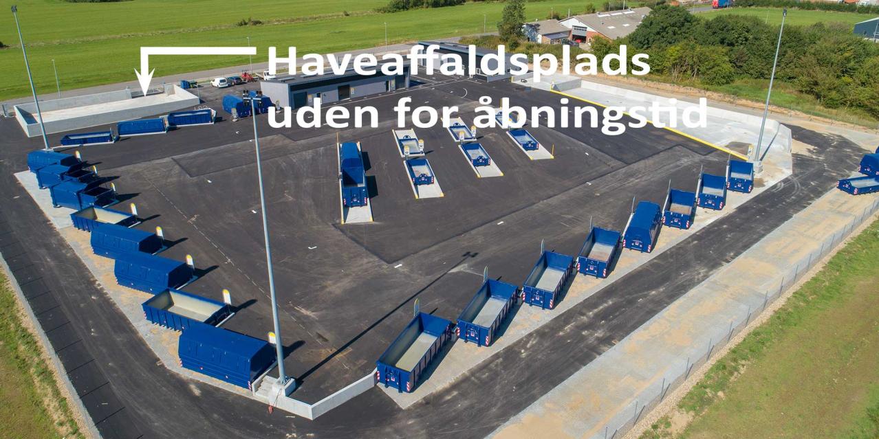 Luftfoto over Struer genbrugsplads